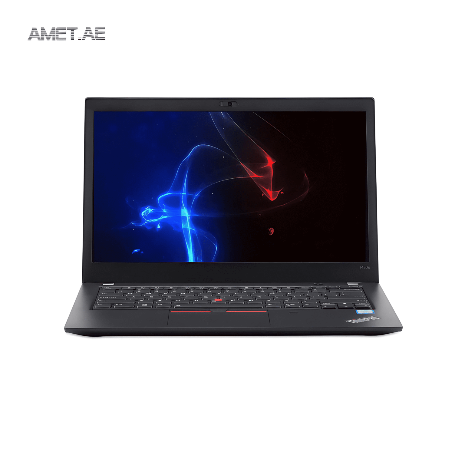 Front view of refurbished Lenovo ThinkPad T480s with 14-inch display