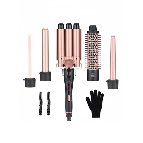 Professional 2-in-1 hair curler and flat iron multi-function ceramic styling tool