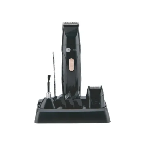 AFRA Rechargeable Stainless Steel Hair Trimmer – 3W Power, LED Display, 600mAh Battery – Black (AF-0003HTBK)