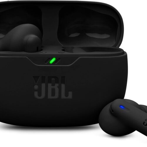 JBL Wave Beam 2 Adaptive Noise Cancelling with Smart Ambient True Wireless Earbuds, Deep Bass, Comfort Fit, 40H Battery, Hands-Free + VoiceAware, Water and Dust Resistant - Black, JBLWBEAM2BLK