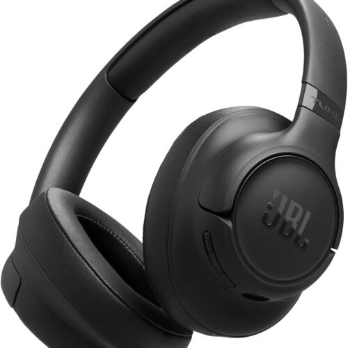 JBL Tune 730BT Wireless Over-Ear Bluetooth Headphones with Pure Bass Sound, 76H Battery Life, Dual Beamforming Mics, Multi-Point Bluetooth 6.0, Foldable & Comfortable – Black (JBLT730BTBLK)
