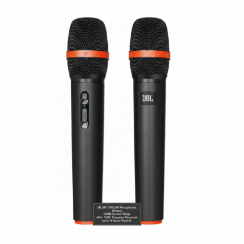 JBL MIC-300 Wireless UHF Microphone Set - High Fidelity 40Hz-15KHz Response - 10M Connectivity - Black/Orange