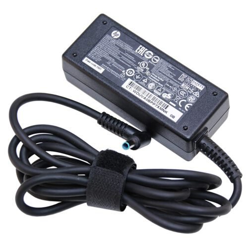 Original Adapter HP Blue Pin 65Watt With Original Power cable (Renewed)