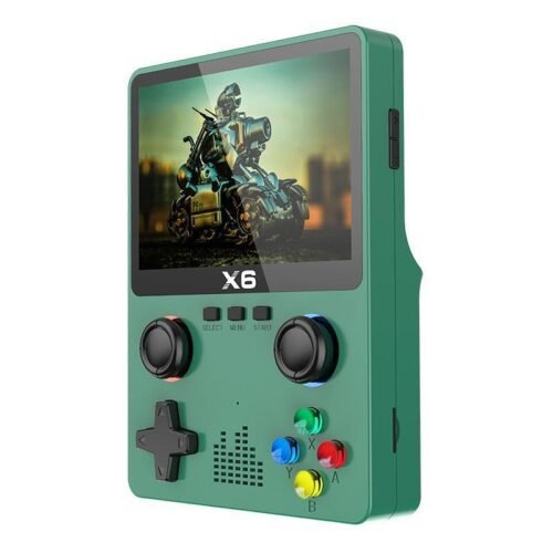 X6 Handheld Game Console 3.5-Inch Screen 2000 mAh Battery Green