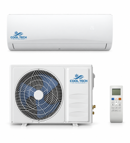 COOL TECK 1.5 Ton (18,000 BTU) T3 Inverter Split Air Conditioner β Heating & Cooling, White, 6-Month Warranty
