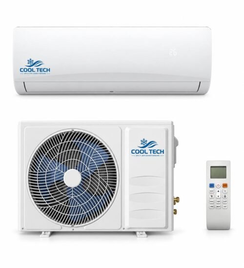 COOL TECK 1 Ton (12,000 BTU) T3 Inverter Split Air Conditioner – Heating & Cooling, White, 6-Month Warranty
