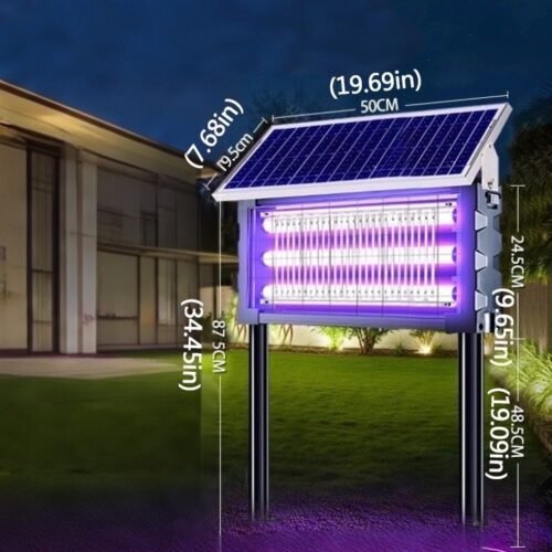 Solar-Powered Intelligent Mosquito Killer Lamp – 580m² Coverage - Outdoor Waterproof